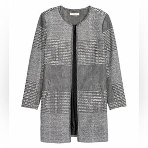 H&M elegant women Black and White Textured Blazer 🤍🌷